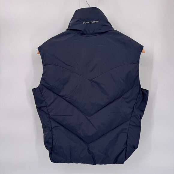 Obermeyer Ski Vest Womens Large Gray Nylon Down Filled Snap Front Pockets VTG - Picture 6 of 12